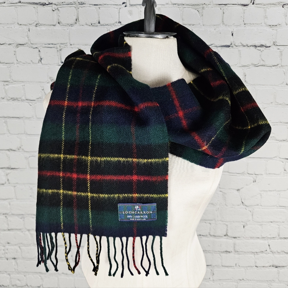LOCH CARRON | plaid tartan lambswool scarf